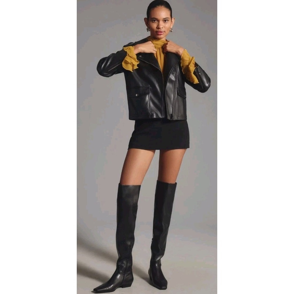Sanctuary‎ Womens Ryder Black Faux Leather JacketSize XXL NWT